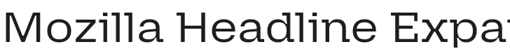 Mozilla Headline Expanded Light Font Preview