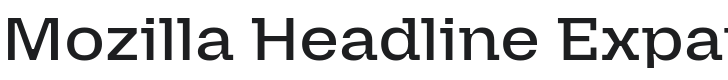 Mozilla Headline Expanded Regular Font Preview