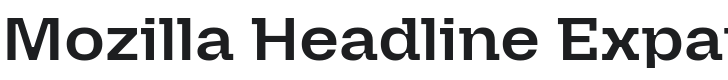 Mozilla Headline Expanded SemiBold Font Preview