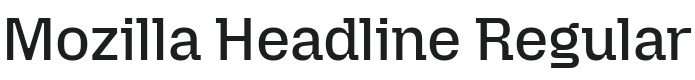 Mozilla Headline Font Preview