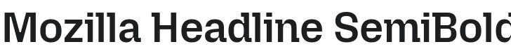 Mozilla Headline SemiBold Font Preview
