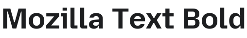 Mozilla Text Bold Font Preview