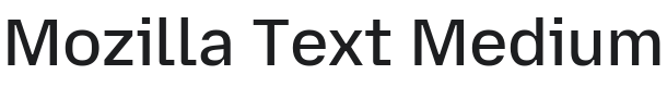 Mozilla Text Medium Font Preview