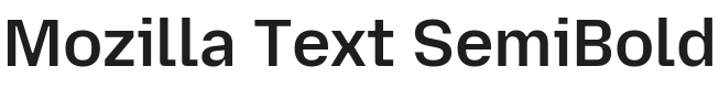 Mozilla Text SemiBold Font Preview
