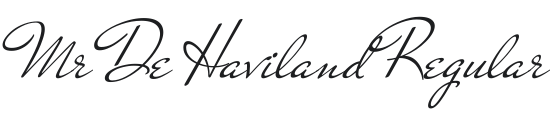 Mr De Haviland Font Preview