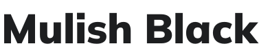 Mulish Black Font Preview