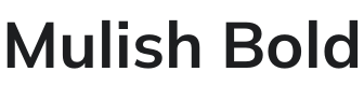 Mulish Bold Font Preview