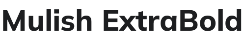 Mulish ExtraBold Font Preview
