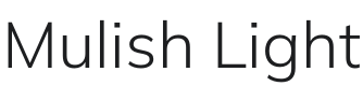 Mulish Light Font Preview