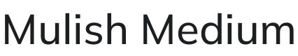 Mulish Medium Font Preview