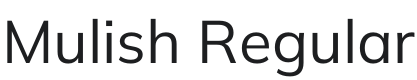 Mulish Font Preview