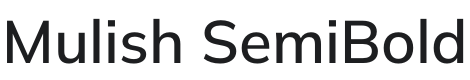 Mulish SemiBold Font Preview