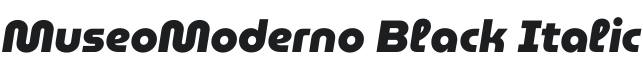 MuseoModerno Black Italic Font Preview