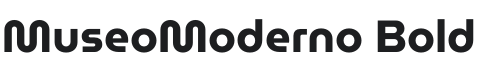 MuseoModerno Bold Font Preview