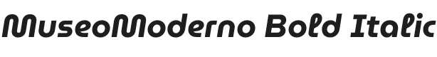MuseoModerno Bold Italic Font Preview