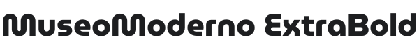 MuseoModerno ExtraBold Font Preview