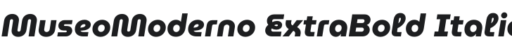 MuseoModerno ExtraBold Italic Font Preview