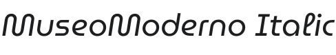 MuseoModerno Italic Font Preview