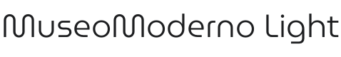MuseoModerno Light Font Preview