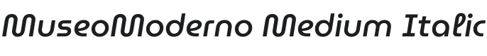 MuseoModerno Medium Italic Font Preview