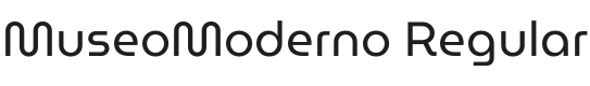 MuseoModerno Font Preview