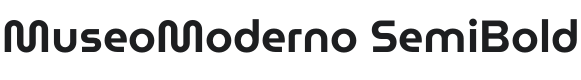 MuseoModerno SemiBold Font Preview