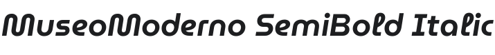 MuseoModerno SemiBold Italic Font Preview
