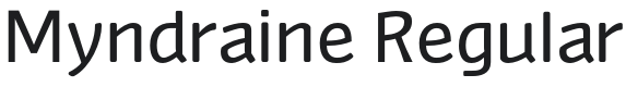 Myndraine Font Preview