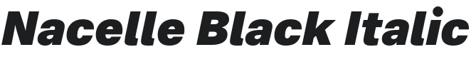 Nacelle Black Italic Font Preview