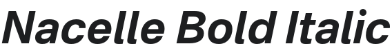 Nacelle Bold Italic Font Preview