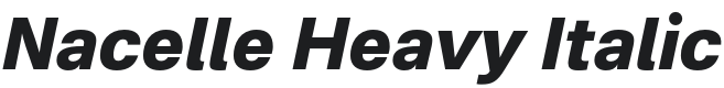 Nacelle Heavy Italic Font Preview