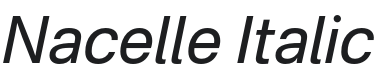 Nacelle Italic Font Preview