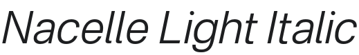 Nacelle Light Italic Font Preview