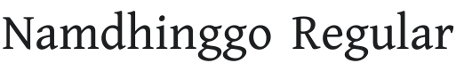Namdhinggo Font Preview