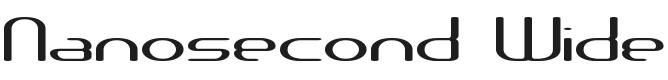 Nanosecond Wide BRK Font Preview