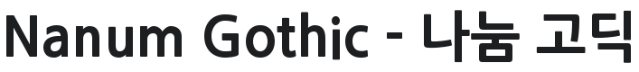 Nanum Gothic ExtraBold Font Preview