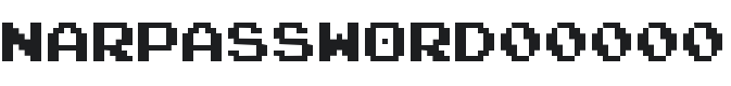 NARPASSWORD00000 Font Preview