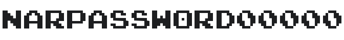 NARPASSWORD00000 fixed.width Font Preview