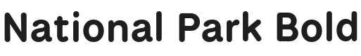 National Park Bold Font Preview