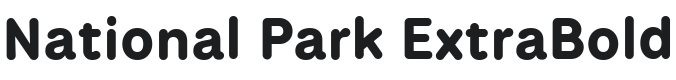 National Park ExtraBold Font Preview