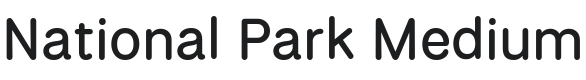 National Park Medium Font Preview