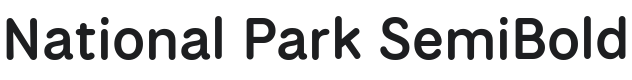 National Park SemiBold Font Preview