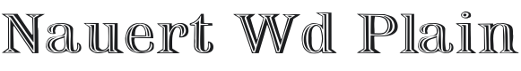 Nauert Wd Plain Font Preview