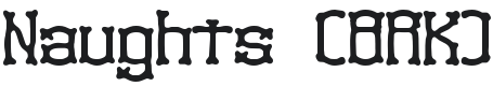 Naughts Font Preview