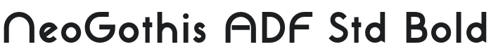 NeoGothisADFStd-Bold Font Preview
