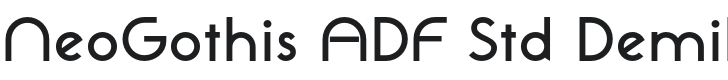 NeoGothisADFStd-DemiBold Font Preview