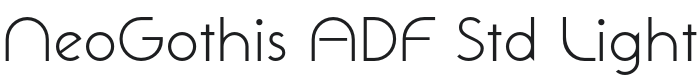 NeoGothisADFStd-Light Font Preview