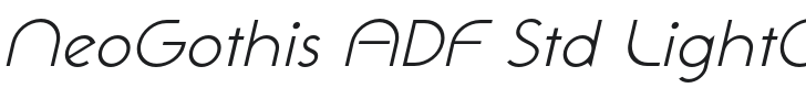 NeoGothisADFStd-LightOblique Font Preview