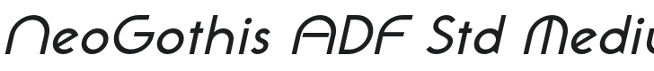NeoGothisADFStd-MediumOblique Font Preview