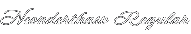 Neonderthaw Font Preview